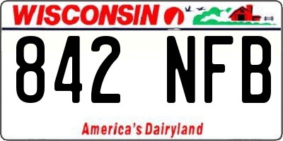 WI license plate 842NFB