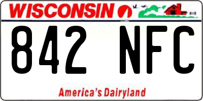 WI license plate 842NFC