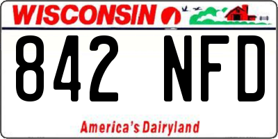 WI license plate 842NFD