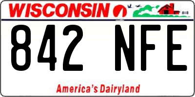 WI license plate 842NFE