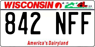 WI license plate 842NFF