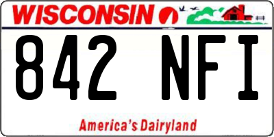 WI license plate 842NFI