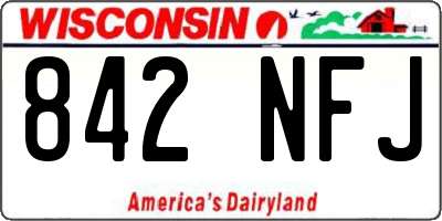 WI license plate 842NFJ