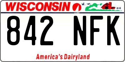 WI license plate 842NFK