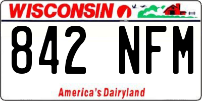 WI license plate 842NFM