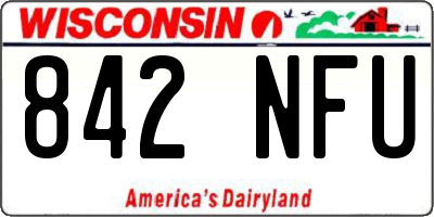 WI license plate 842NFU