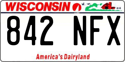 WI license plate 842NFX