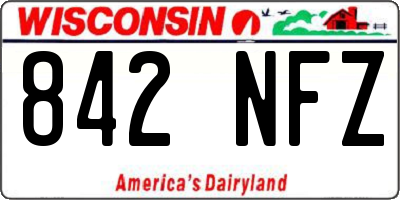 WI license plate 842NFZ