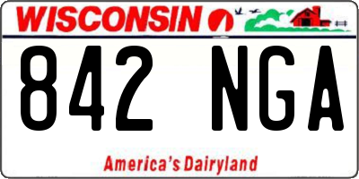WI license plate 842NGA