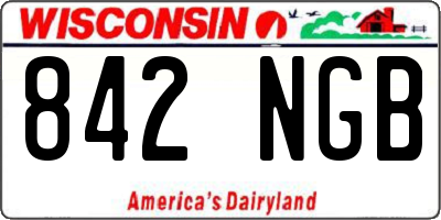 WI license plate 842NGB