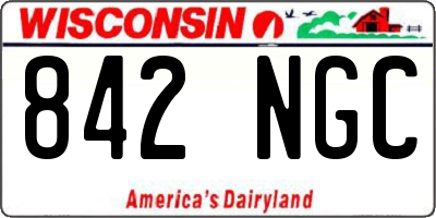 WI license plate 842NGC
