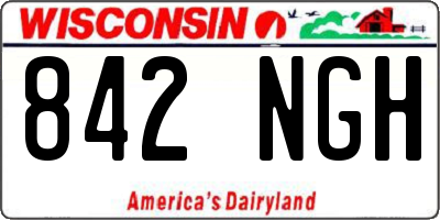 WI license plate 842NGH