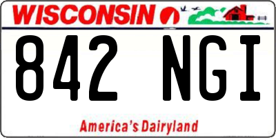 WI license plate 842NGI