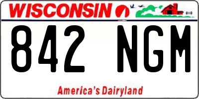 WI license plate 842NGM