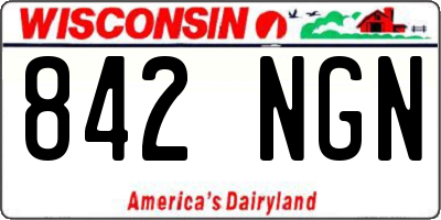 WI license plate 842NGN