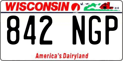WI license plate 842NGP