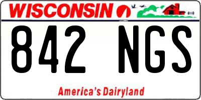 WI license plate 842NGS