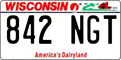 WI license plate 842NGT