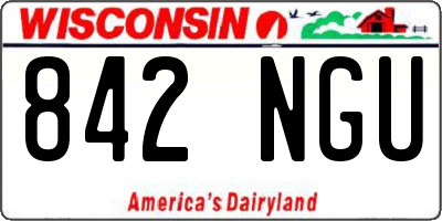 WI license plate 842NGU