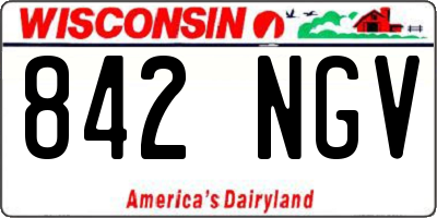 WI license plate 842NGV