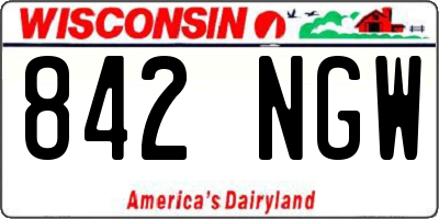 WI license plate 842NGW