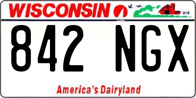 WI license plate 842NGX