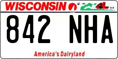 WI license plate 842NHA