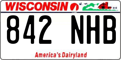 WI license plate 842NHB
