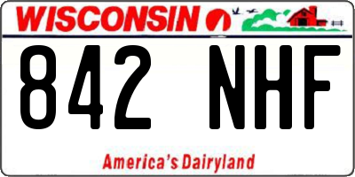 WI license plate 842NHF