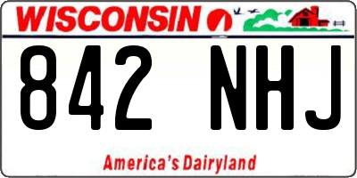WI license plate 842NHJ