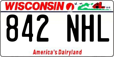 WI license plate 842NHL