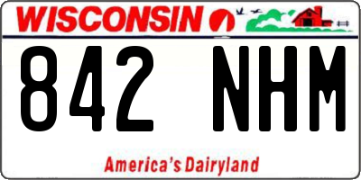 WI license plate 842NHM