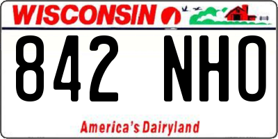 WI license plate 842NHO