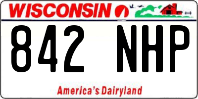 WI license plate 842NHP