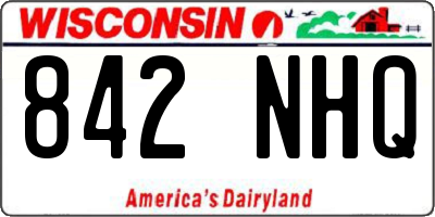 WI license plate 842NHQ