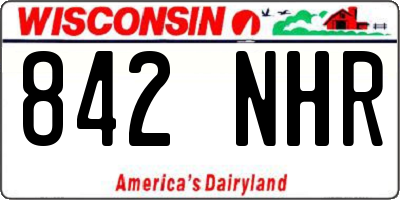 WI license plate 842NHR
