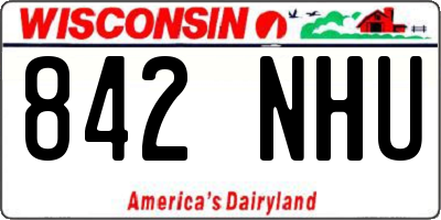 WI license plate 842NHU