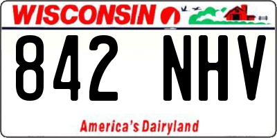 WI license plate 842NHV