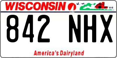 WI license plate 842NHX