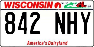 WI license plate 842NHY