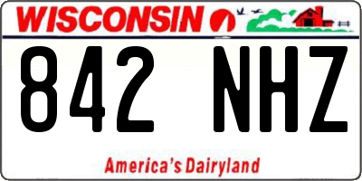 WI license plate 842NHZ
