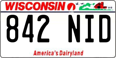 WI license plate 842NID
