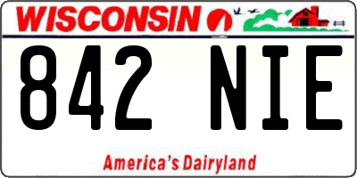 WI license plate 842NIE