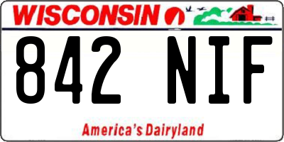 WI license plate 842NIF