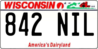 WI license plate 842NIL