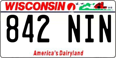 WI license plate 842NIN