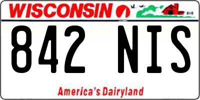 WI license plate 842NIS