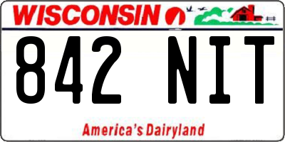 WI license plate 842NIT