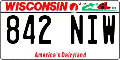 WI license plate 842NIW