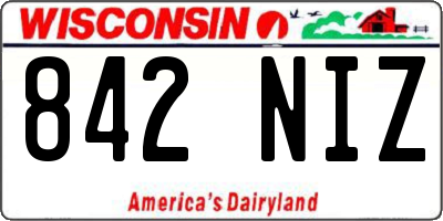 WI license plate 842NIZ